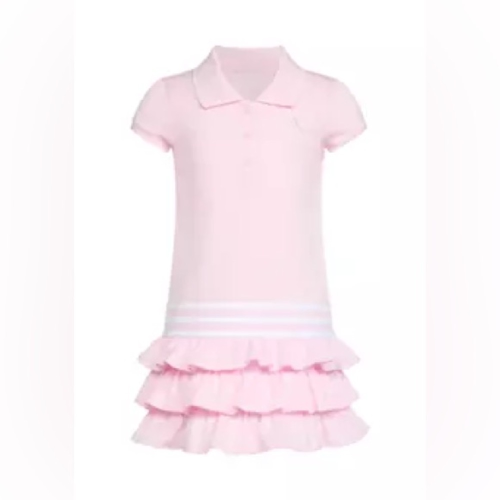 ADIDAS Short‎ Cap Sleeve Ruffle Polo Dress Size 3T - Picture 2 of 7